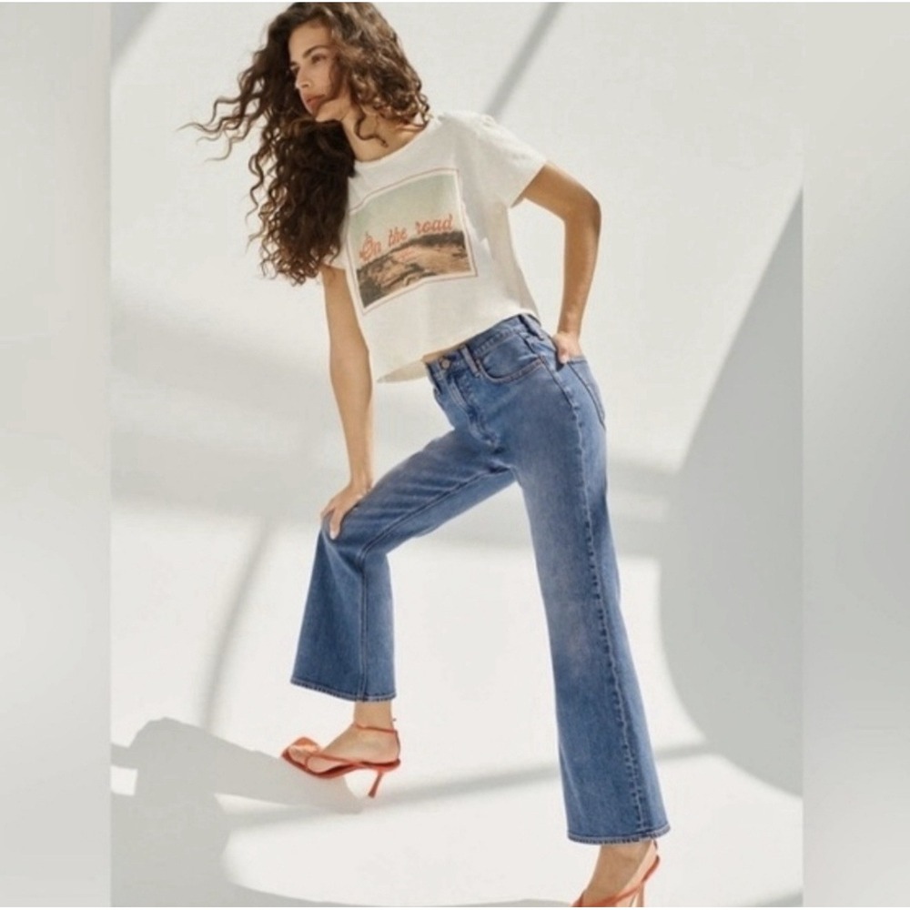 Aritzia Denim Forum Twiggy High Rise Flare Jeans 28L. Sz 28